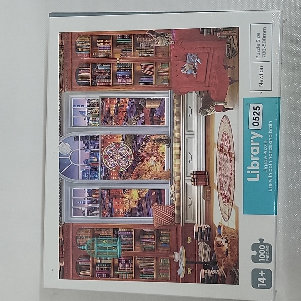 LIBRARY JIGSAW PUZZLE. 1000 PIECES.